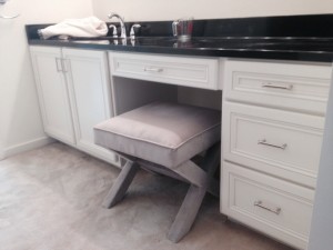 Bathroom cabinet refacing and custom cabinets