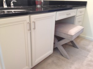 Refaced bathroom vanity           