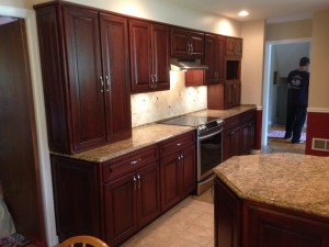 Cherry kitchen refacing        