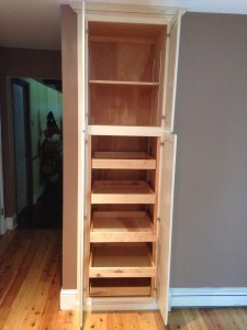 Converted closet into pantry      